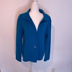 Talbots Blue Knit Jacket size Large